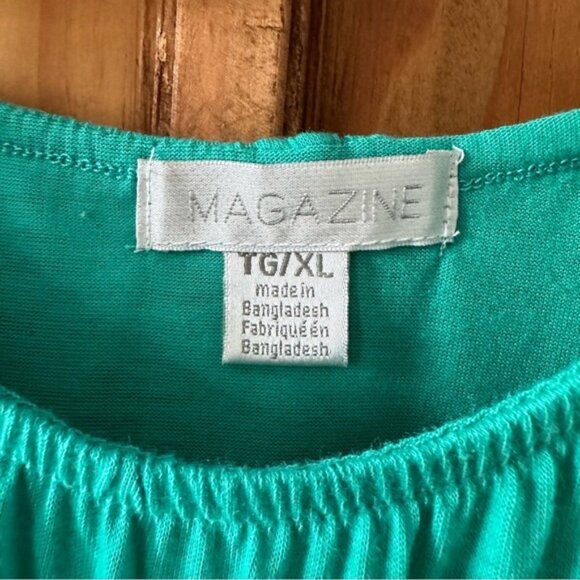 Magazine Turquoise Off Shoulder Top - Extra Large - Picture 6 of 8